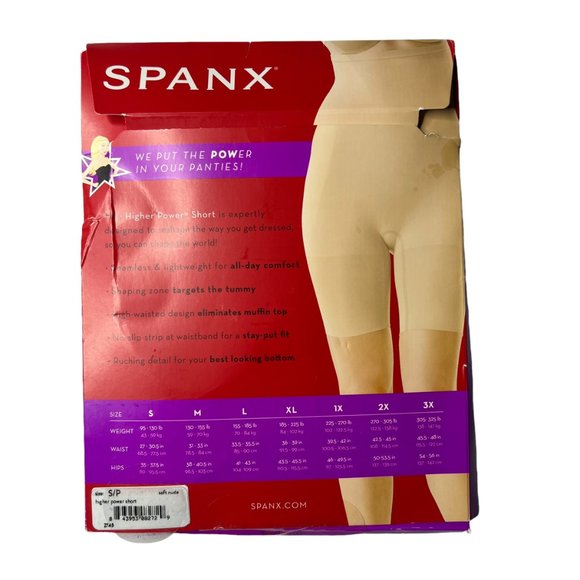 SPANX Higher Power Short Tummy Control High-Waisted Power Short 2745 Soft Nude S - Picture 12 of 14